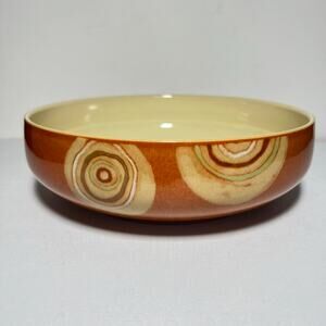 Denby Langley Fire Chili Serving Bowl Large Pasta Salad Swirl Design England